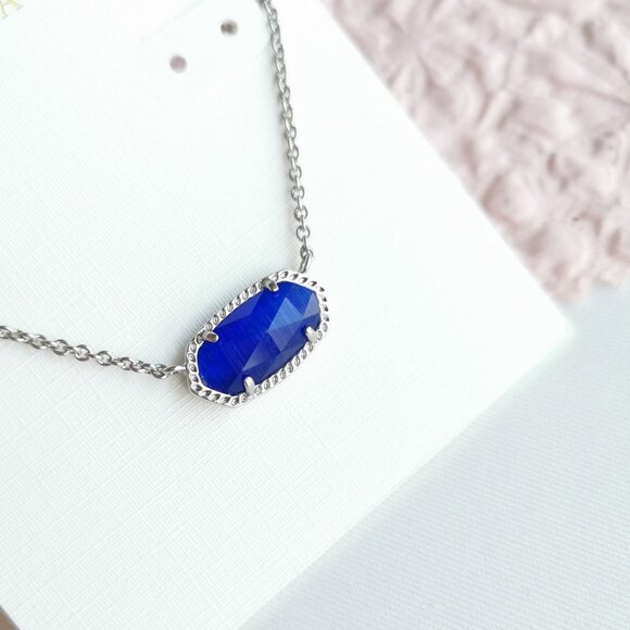 Kendra Scott Elisa Cobalt Cat's Eye Necklace - Picture 2 of 3